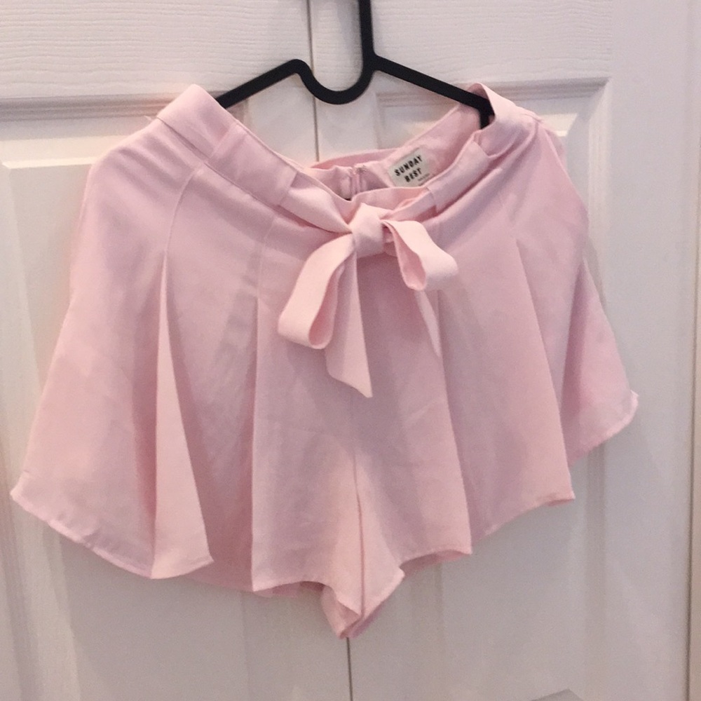 Aritzia Sunday Best Westley Pleated Skort Shorts in Pink